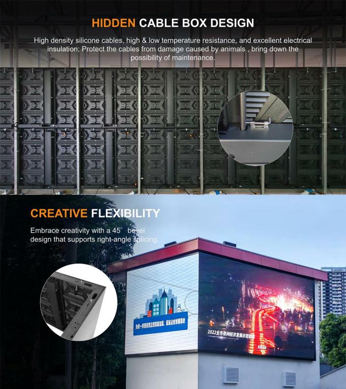 หน้าจอจอ LED ด้านนอก P3.91 P4.81 P6.25 P7.8 P10.4 ผนังวิดีโอ LED สีเต็ม 3