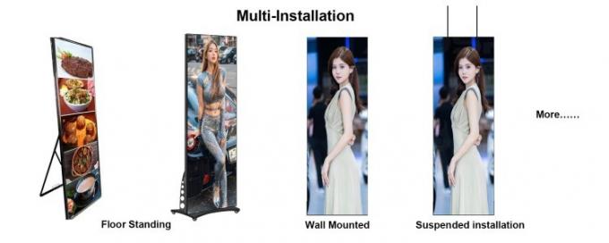 โปสเตอร์ LED ที่พับได้ โปสเตอร์โฆษณาวิดีโอดิจิตอลที่พกพา โปสเตอร์จอ โปสเตอร์จอ LED 3