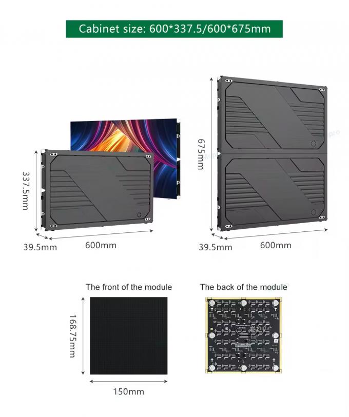 โป้อัลลูมิเนียมภายใน LED Video Wall Fine Pitch สําหรับการใช้งานภายในและภายนอก 2