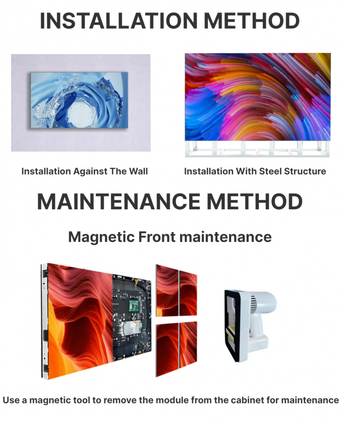 โป้อัลลูมิเนียมภายใน LED Video Wall Fine Pitch สําหรับการใช้งานภายในและภายนอก 3