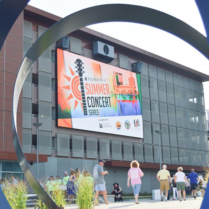 หน้าจอวิดีโอ LED ด้านนอก SMD LED HD สีเต็ม P4 P5 P6 P8 P10 LED 0