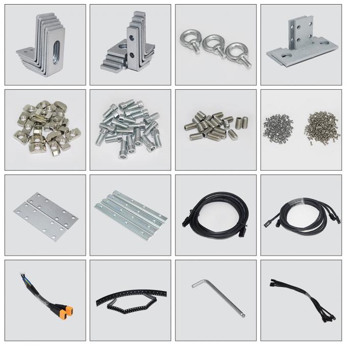 3.91-7.82mm Pixel Pitch Transparent LED Display Screen ด้วยความโปร่งใส 75% สําหรับระยะทางการดู 5-100m 1