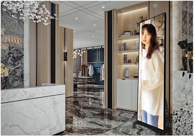 สกรีนจอโปสเตอร์ LED ขับเคลื่อน HD หน้าจอภายในพื้นภายนอกยืน P1.8 P2 โปสเตอร์ LED ที่พับได้ 8