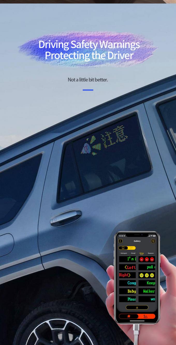 จอป้ายรถยนต์ LED 16 * 64 โปรแกรมได้ USB 5V RGB รูปแบบการเคลื่อนไหวข้อความ DIY กระดานเลื่อน Remote Control โฆษณาจอ LED 4