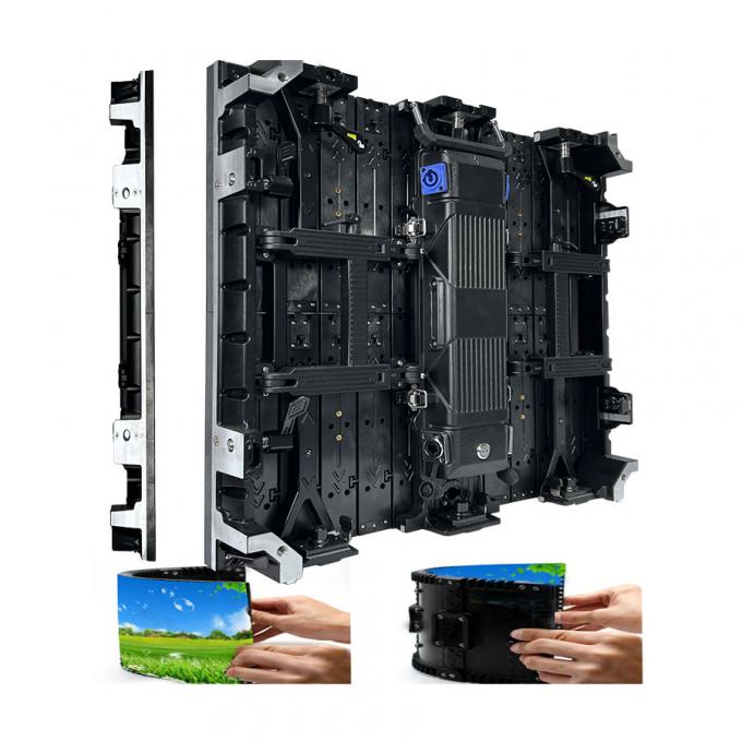 หน้าจอโค้งภายในและภายนอก LED แบบยืดหยุ่น วิดีโอ ผนัง เช่าจอ LED สําหรับกิจกรรมการแสดงสินค้าและเวที-P2.976 P3.91 P4.81 1