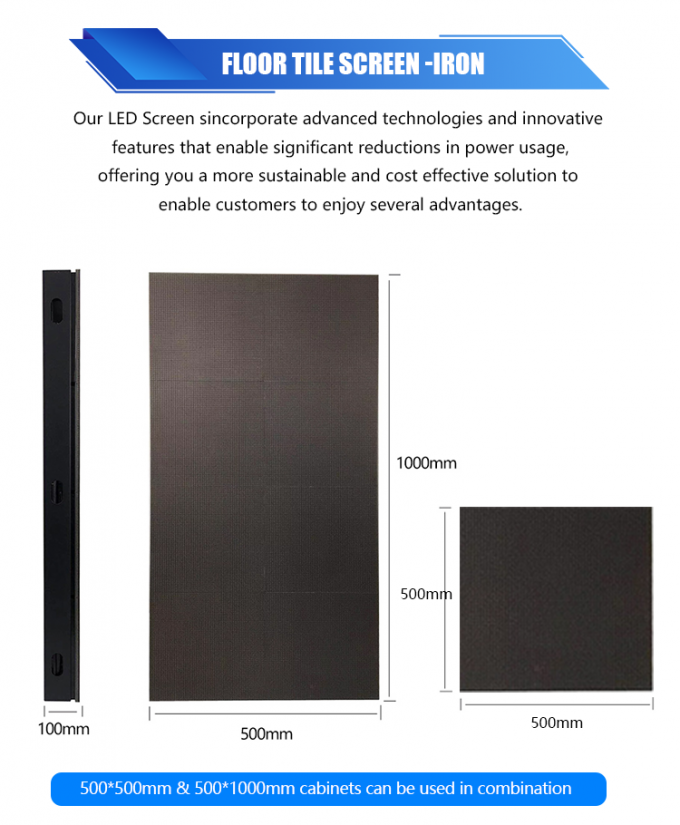 3D Stage Dance Floor Panel Display สัมผัส LED Floor Tile Screen P2.6 P2.97 P3.91 สกรีน LED 7