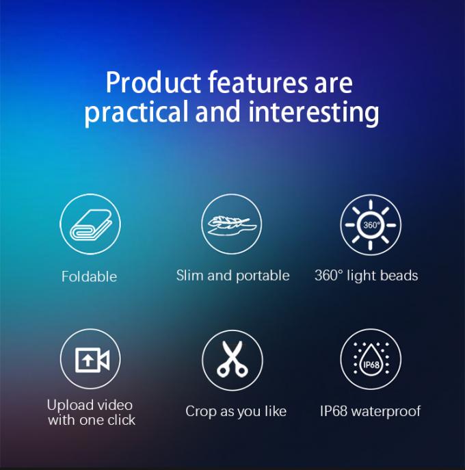 จอแสดงผล LED บินได้พร้อมหน้าจอพรมวิเศษโดรน หน้าจอ LED ฟิล์ม ชาร์จไฟได้สำหรับโฆษณากลางแจ้ง ปรับแต่งได้ 1