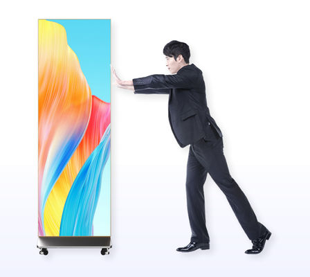 Movable Foldable GOB Led Poster Screen For Shopping Malls