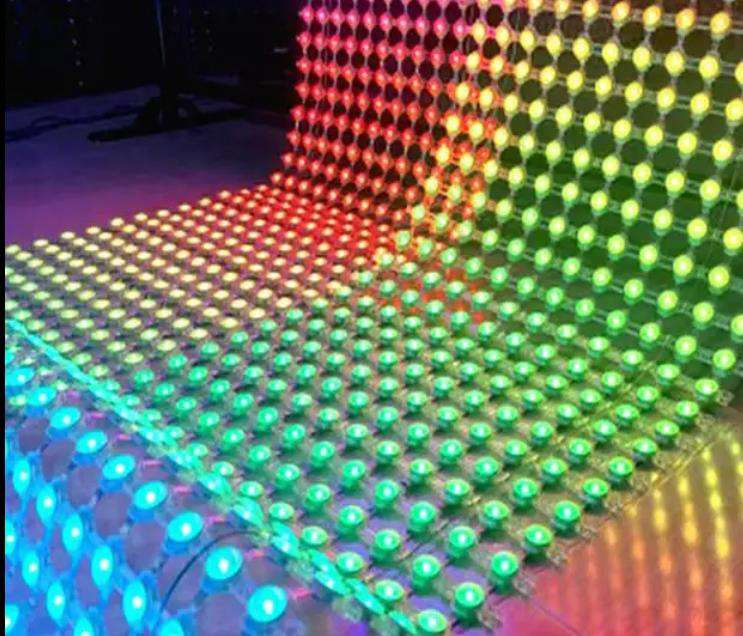 Flexible LED Curtain Display Net Screen Pixel LED Dot Light LED Mesh Screen for Media Facade